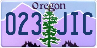OR license plate 023JIC