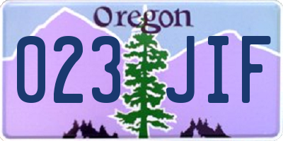 OR license plate 023JIF
