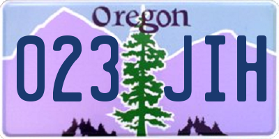 OR license plate 023JIH