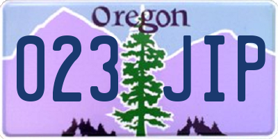 OR license plate 023JIP