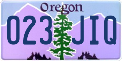 OR license plate 023JIQ