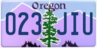 OR license plate 023JIU