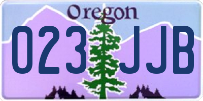 OR license plate 023JJB