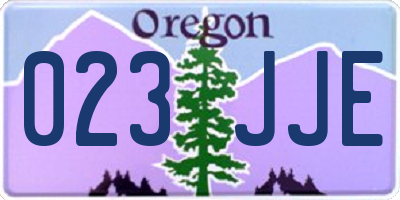 OR license plate 023JJE