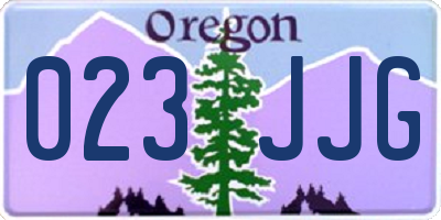OR license plate 023JJG
