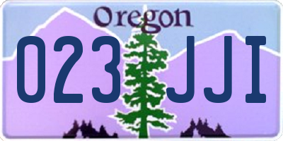 OR license plate 023JJI