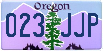 OR license plate 023JJP