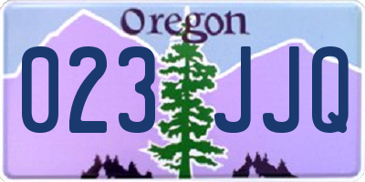 OR license plate 023JJQ