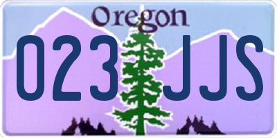 OR license plate 023JJS