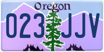 OR license plate 023JJV