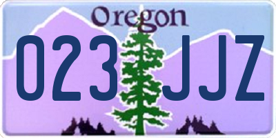 OR license plate 023JJZ