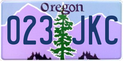OR license plate 023JKC
