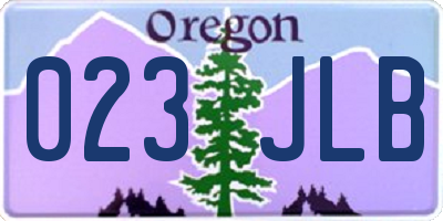 OR license plate 023JLB