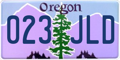 OR license plate 023JLD