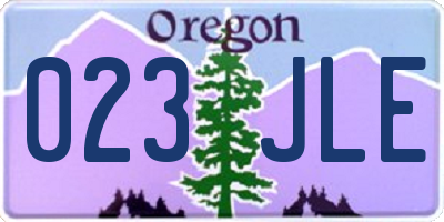 OR license plate 023JLE