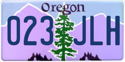 OR license plate 023JLH