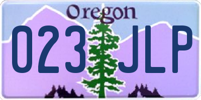 OR license plate 023JLP