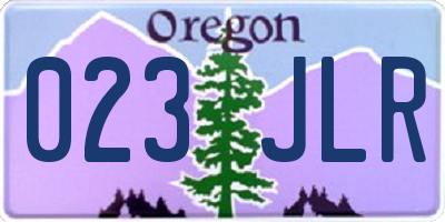 OR license plate 023JLR