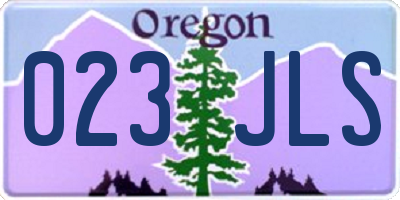 OR license plate 023JLS