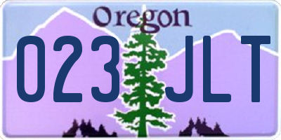 OR license plate 023JLT