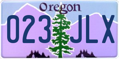 OR license plate 023JLX