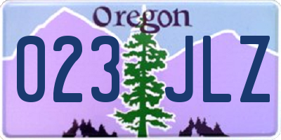OR license plate 023JLZ