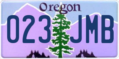 OR license plate 023JMB