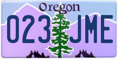 OR license plate 023JME