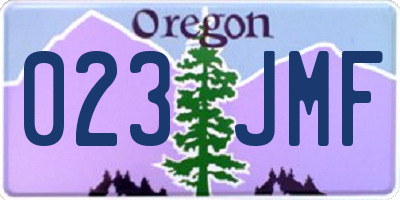 OR license plate 023JMF