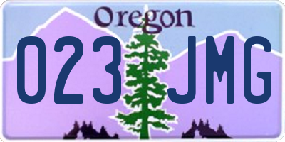 OR license plate 023JMG