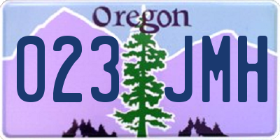 OR license plate 023JMH