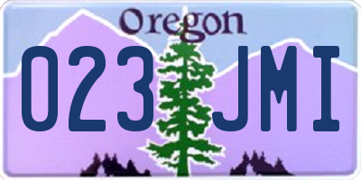 OR license plate 023JMI