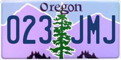 OR license plate 023JMJ