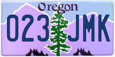 OR license plate 023JMK