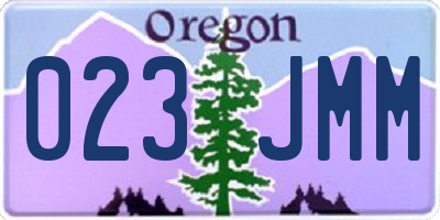OR license plate 023JMM