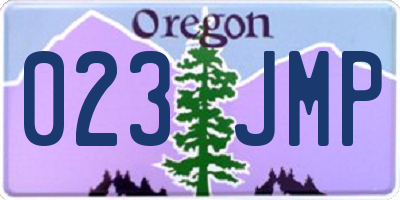 OR license plate 023JMP