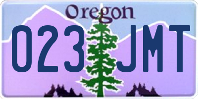 OR license plate 023JMT