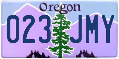 OR license plate 023JMY