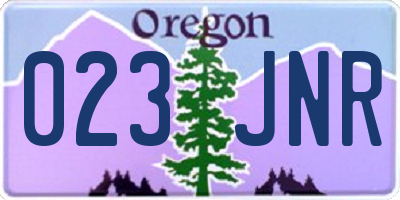 OR license plate 023JNR
