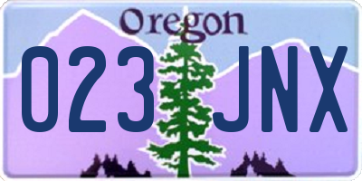 OR license plate 023JNX