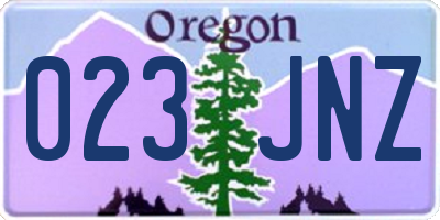 OR license plate 023JNZ