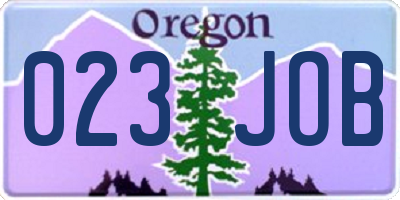 OR license plate 023JOB