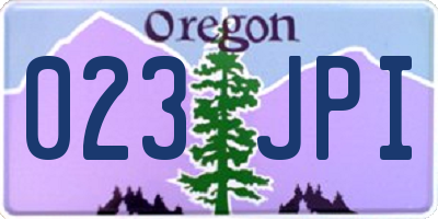 OR license plate 023JPI