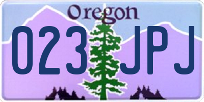 OR license plate 023JPJ