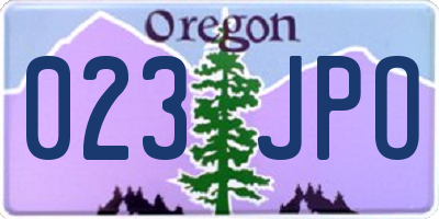 OR license plate 023JPO