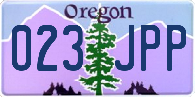 OR license plate 023JPP