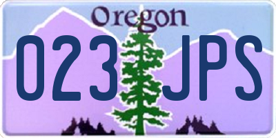 OR license plate 023JPS