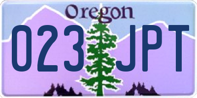 OR license plate 023JPT