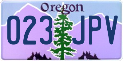 OR license plate 023JPV