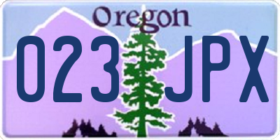 OR license plate 023JPX